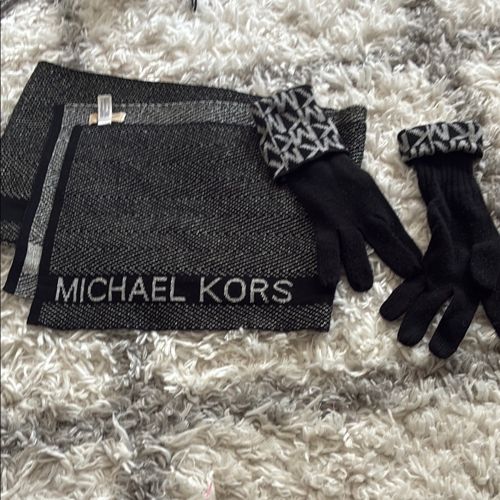 Michael Kors Black and Gray Knit Set